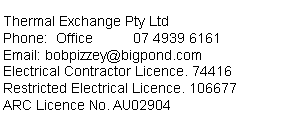 Thermal Exchange contact details